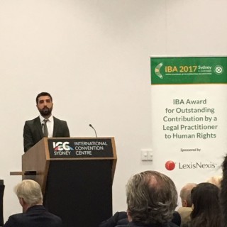 Ramazan Demir recipient of 2017 IBA Human Rights Award
