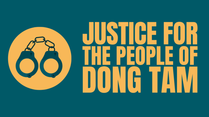 Joint letter on the trial of citizens of Dong Tam