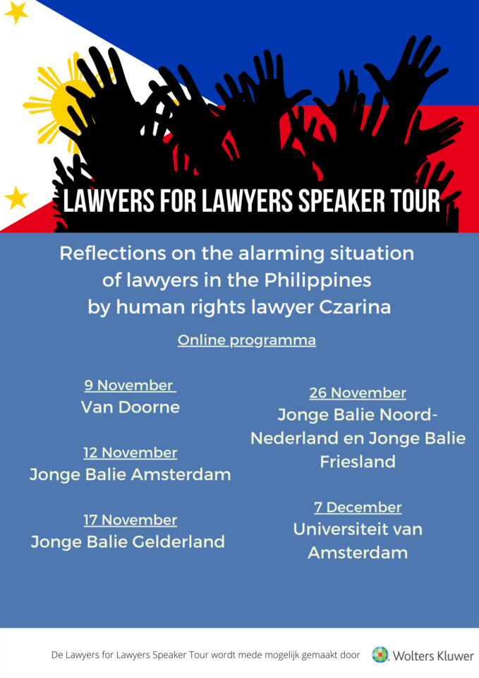 Recap online Speaker Tour with lawyer from the Philippines