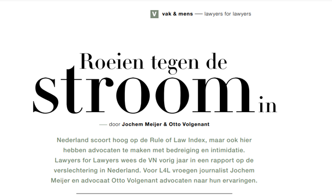 Roeien tegen de stroom in