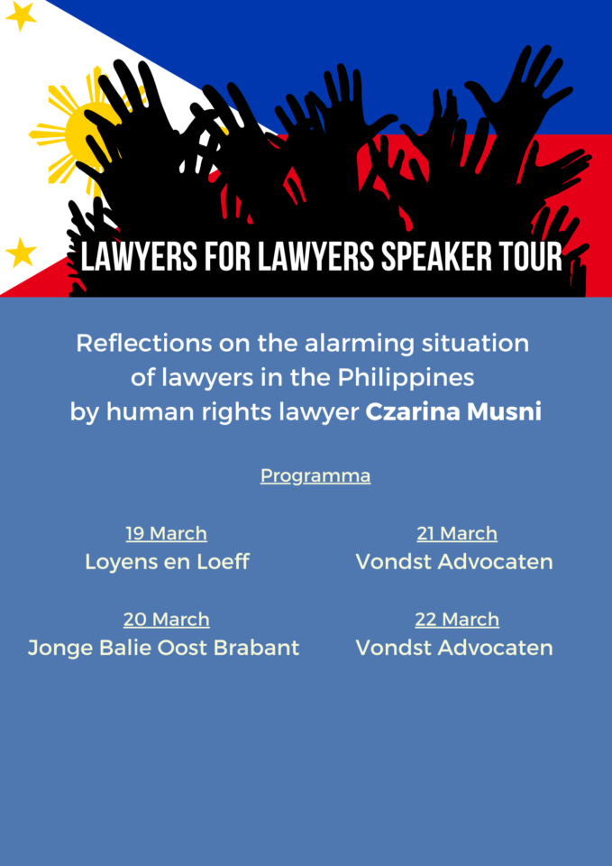 Recap Speaker Tour with lawyer from the Philippines: Czarina Musni